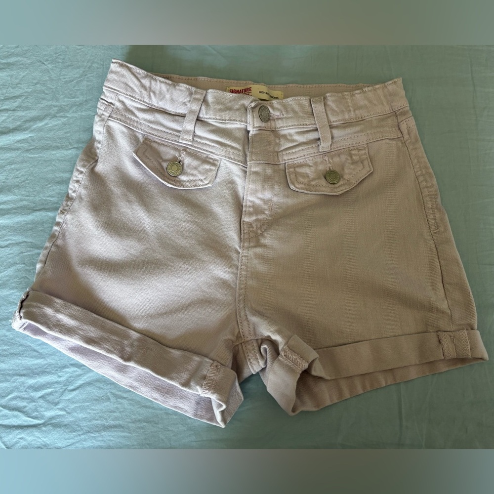 Levi’s Signature Girls High Rise Shots Size W14 Light Pink